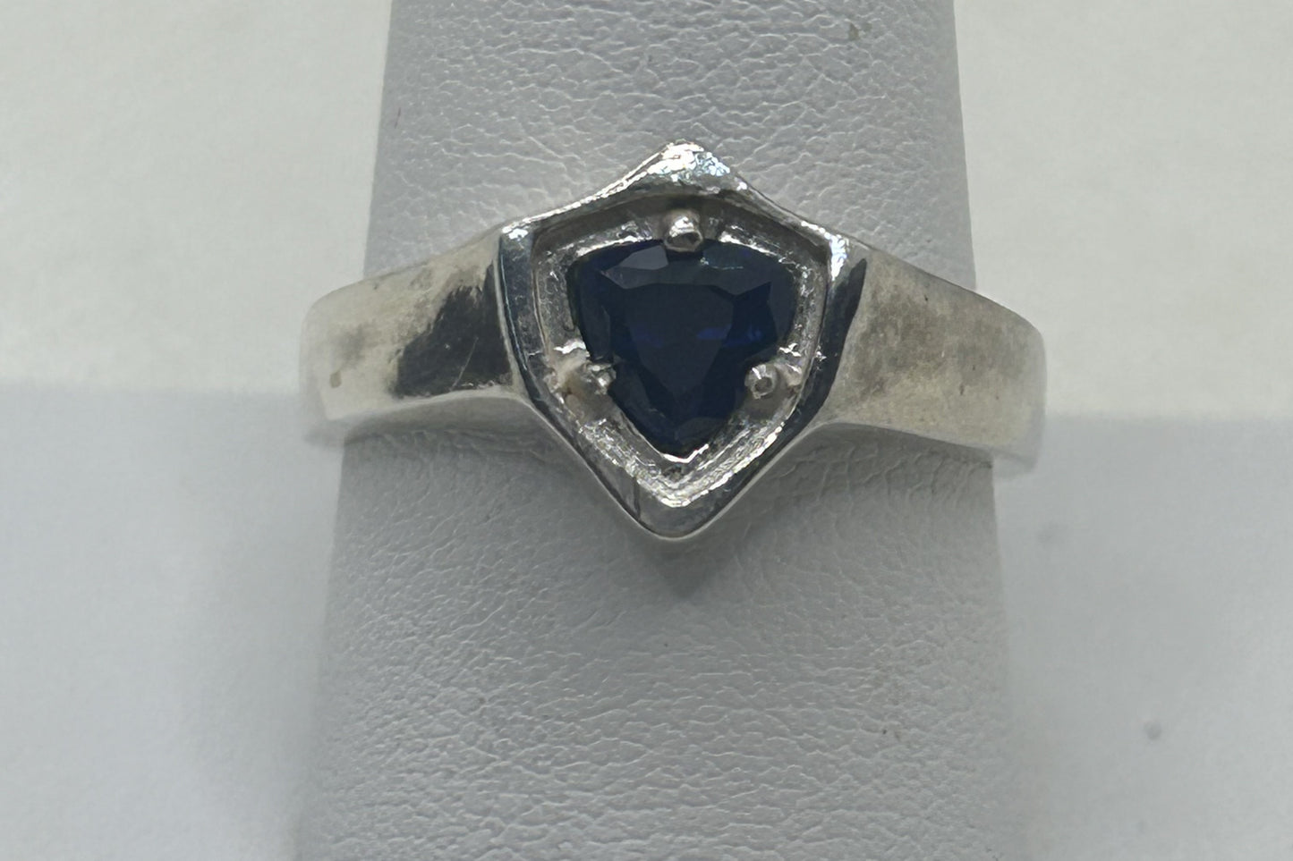 Blue Sapphire Sterling Silver Ring