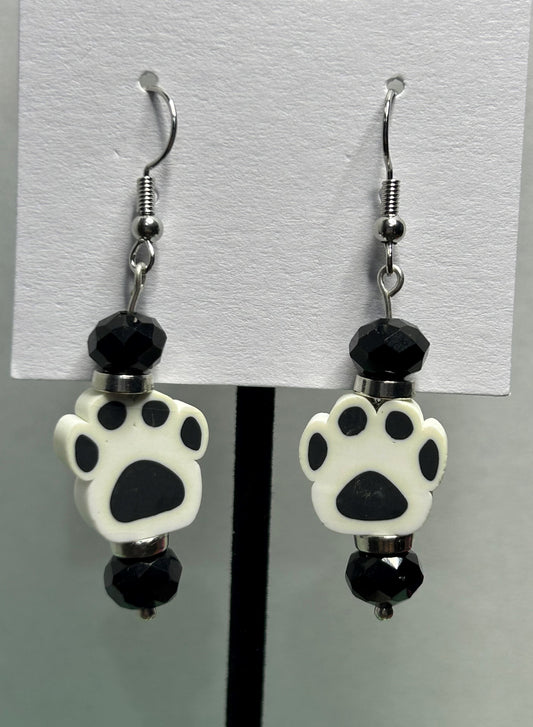 Paw Print Dangle Earrings