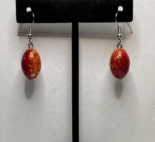 Red Dangle Earrings